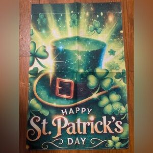 Garden Flag Happy St. Patrick’s Day 12" x 18" NWOT